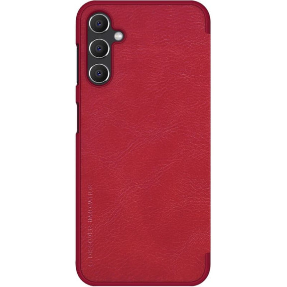 For Samsung Galaxy A14 5G NILLKIN QIN Series Crazy Horse Texture Leather Case(Red)
