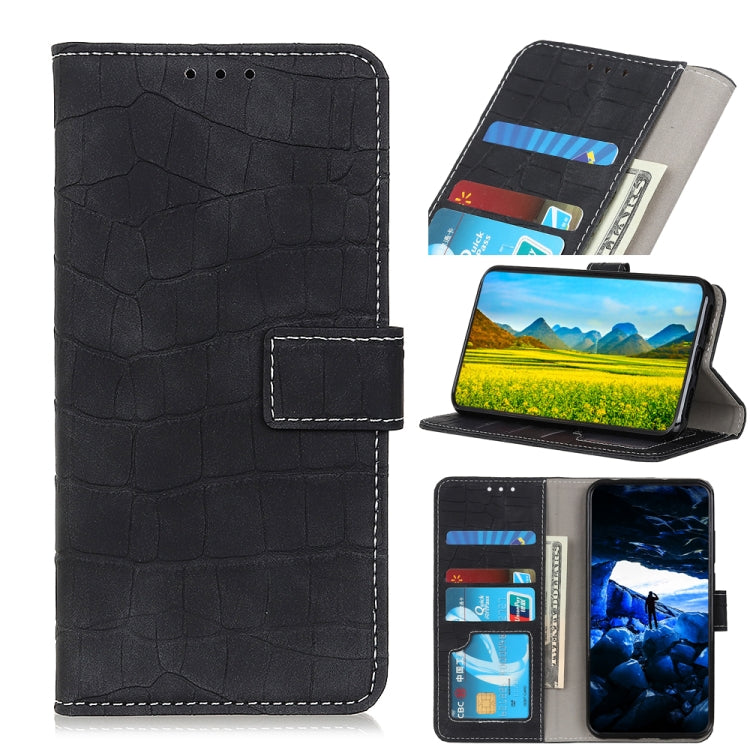 For Xiaomi Redmi 11A / 12C Crocodile Texture Flip Leather Phone Case(Black)