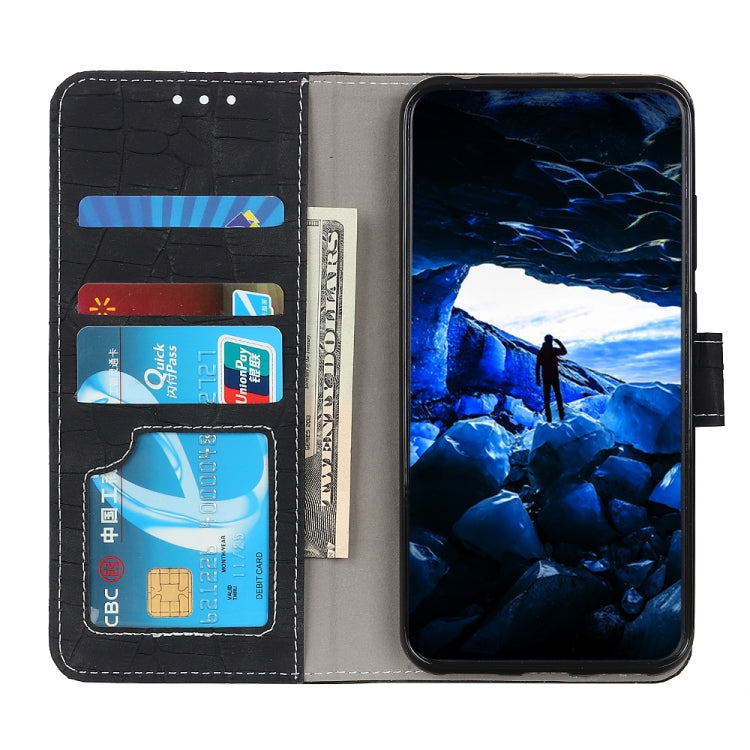 For Xiaomi Redmi 11A / 12C Crocodile Texture Flip Leather Phone Case(Black)