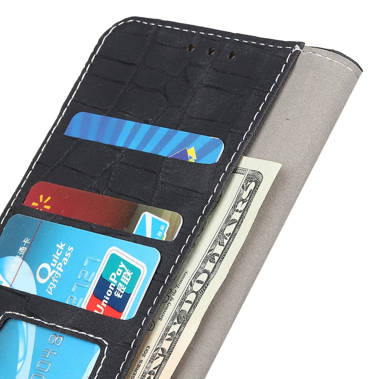 For Xiaomi Redmi 11A / 12C Crocodile Texture Flip Leather Phone Case(Black)