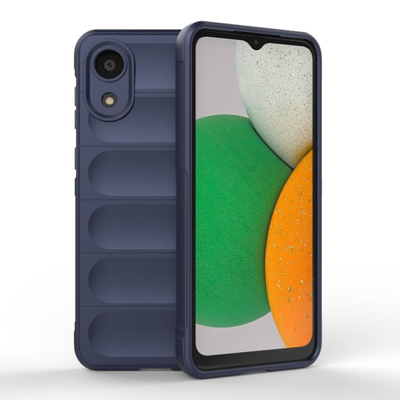 For Samsung Galaxy A03 Core 4G Magic Shield TPU + Flannel Phone Case(Dark Blue)