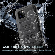 For iPhone 14 Pro Max RedPepper Wolf 360 Full Body Rugged Life Water-resistant Phone Case(Black)