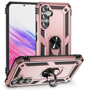 For Samsung Galaxy A54 Shockproof TPU + PC Phone Case with Holder(Rose Gold)