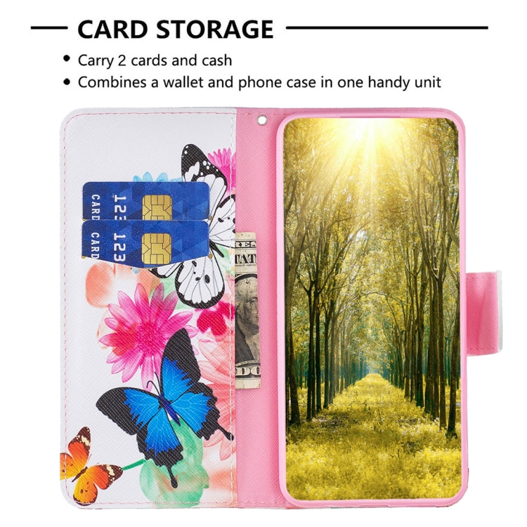 For Xiaomi 13 Lite / Civi 2 Colored Drawing Pattern Leather Phone Case(Butterfly)