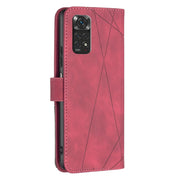 For Xiaomi Redmi Note 12S 4G / Note 11 Magnetic Buckle Rhombus Texture Leather Phone Case(Red)