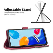 For Xiaomi Redmi Note 12S 4G / Note 11 Magnetic Buckle Rhombus Texture Leather Phone Case(Red)