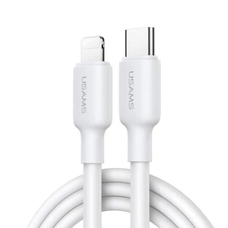 USAMS US-SJ610 U84 PD20W USB-C / Type-C to 8 Pin Charging Data Cable, Cable Length:1m(White)