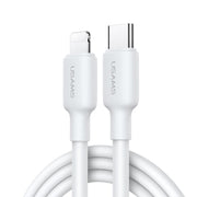 USAMS US-SJ610 U84 PD20W USB-C / Type-C to 8 Pin Charging Data Cable, Cable Length:1m(White)