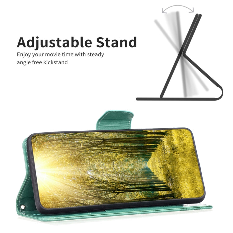 For Xiaomi 13 Lite / Civi 2 Two Butterflies Embossing Leather Phone Case(Green)