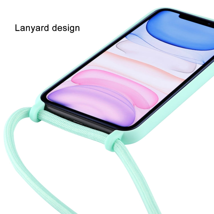 For iPhone 11 Candy Color TPU Protective Case with Lanyard(Black)