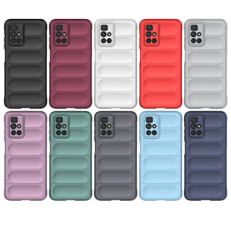 For Xiaomi Redmi 10 Magic Shield TPU + Flannel Phone Case(Light Blue)