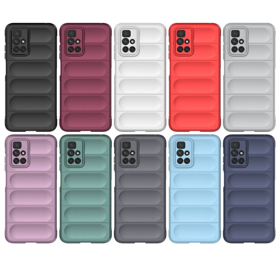 For Xiaomi Redmi 10 Magic Shield TPU + Flannel Phone Case(Light Blue)