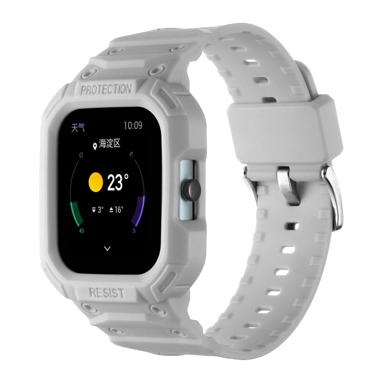 For Amazfit GTS 4 / 3 / 2 / 1 Universal Integrated Silicone Watch Band(Light Gray)