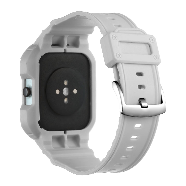 For Amazfit GTS 4 / 3 / 2 / 1 Universal Integrated Silicone Watch Band(Light Gray)