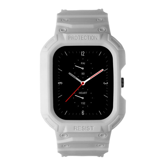 For Amazfit GTS 4 / 3 / 2 / 1 Universal Integrated Silicone Watch Band(Light Gray)