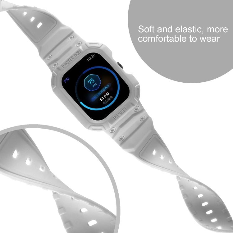 For Amazfit GTS 4 / 3 / 2 / 1 Universal Integrated Silicone Watch Band(Light Gray)