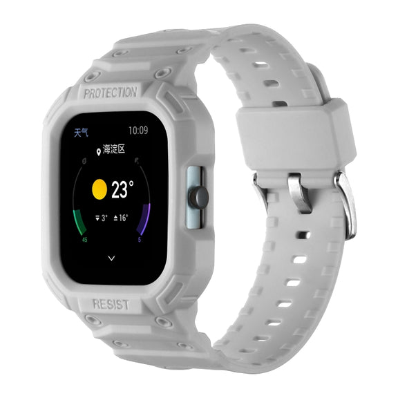 For Amazfit GTS 4 / 3 / 2 / 1 Universal Integrated Silicone Watch Band(Light Gray)