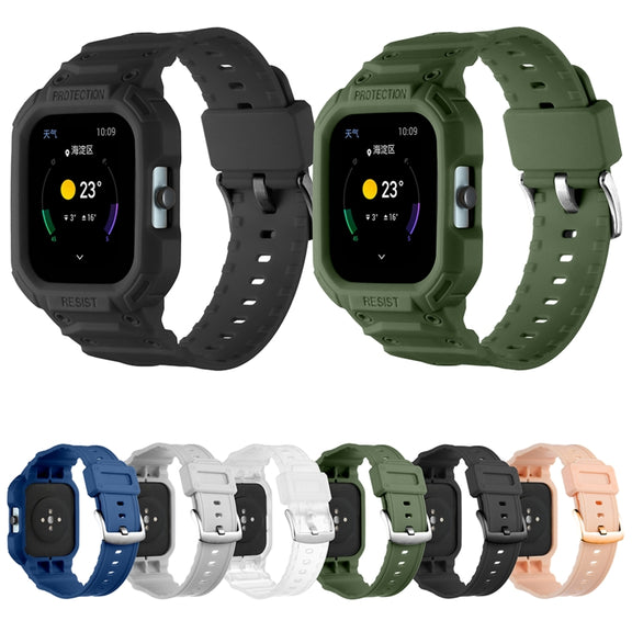 For Amazfit GTS 4 / 3 / 2 / 1 Universal Integrated Silicone Watch Band(Light Gray)
