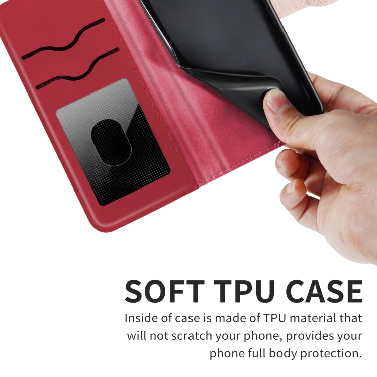 For Xiaomi Poco X5 Life Tree Embossing Pattern Leather Phone Case(Red)