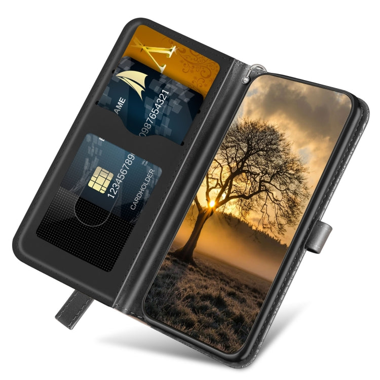 For Xiaomi Poco X5 Pro Life Tree Embossing Pattern Leather Phone Case(Black)