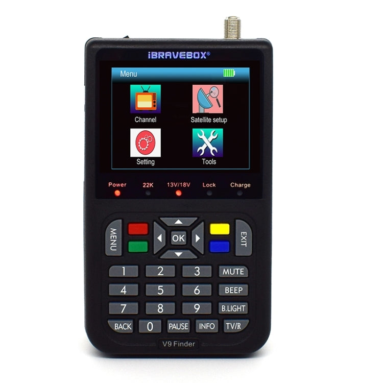 iBRAVEBOX V9 Finder Digital Satellite Signal Finder Meter, Plug Type:AU Plug(Black)