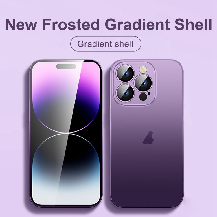 For iPhone 13 Skin Feel Frosted Gradient Phone Case(Blue)