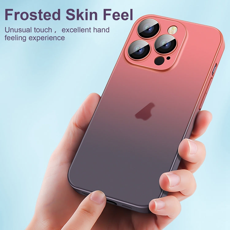 For iPhone 13 Skin Feel Frosted Gradient Phone Case(Blue)