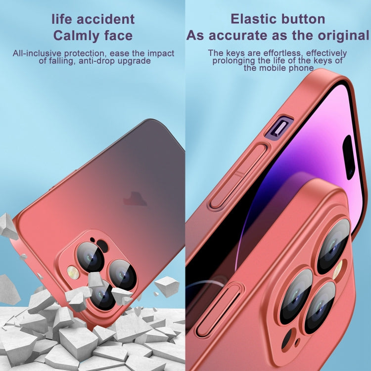For iPhone 13 Skin Feel Frosted Gradient Phone Case(Blue)