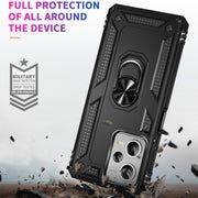 For Xiaomi Redmi Note 12 Pro+ Shockproof TPU + PC Phone Case with Holder(Black)