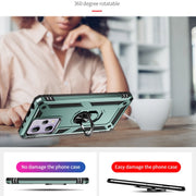For Xiaomi Redmi Note 12 Pro 5G Shockproof TPU + PC Phone Case with Holder(Dark Green)