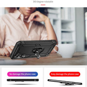 For Samsung Galaxy A34 Shockproof TPU + PC Phone Case with Holder(Black)