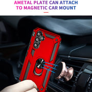 For Samsung Galaxy A34 Shockproof TPU + PC Phone Case with Holder(Red)