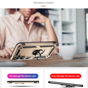 For Samsung Galaxy A34 Shockproof TPU + PC Phone Case with Holder(Gold)