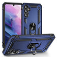 For Samsung Galaxy A34 Shockproof TPU + PC Phone Case with Holder(Blue) - free shipping - PMC TechLife - Order now!