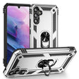 For Samsung Galaxy A34 Shockproof TPU + PC Phone Case with Holder(Silver) - free shipping - PMC TechLife - Order now!
