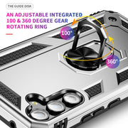For Samsung Galaxy A34 Shockproof TPU + PC Phone Case with Holder(Silver)