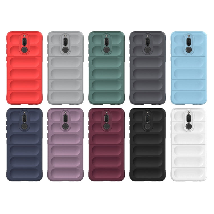 For Huawei Mate 10 Lite Magic Shield TPU + Flannel Phone Case(Grey)