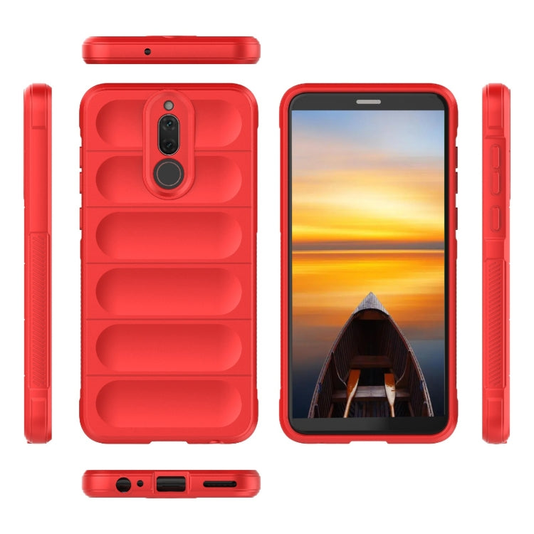For Huawei Mate 10 Lite Magic Shield TPU + Flannel Phone Case(Grey)