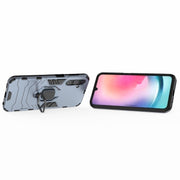 For Samsung Galaxy A24 5G / A24 4G PC + TPU Shockproof Protective Phone Case with Magnetic Ring Holder(Navy Blue)