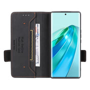 For Honor X9a 5G / Magic5 Lite Magnetic Clasp Flip Leather Phone Case(Black)