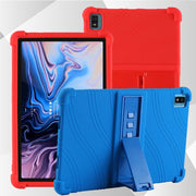 For TCL 10 Tab Max 10.36 inch Silicone Tablet Protective Case with Invisible Bracket(Purple)