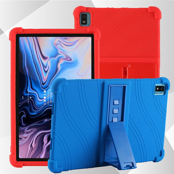 For TCL 10 Tab Max 10.36 inch Silicone Tablet Protective Case with Invisible Bracket(Purple)