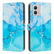 For Motorola Moto G73 Painted Marble Pattern Leather Phone Case(Blue Green) - free shipping - PMC TechLife - Order now!