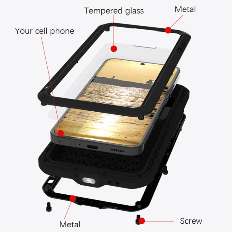 For Xiaomi 13 LOVE MEI Metal Shockproof Life Water-resistant Dustproof Phone Case(Silver)