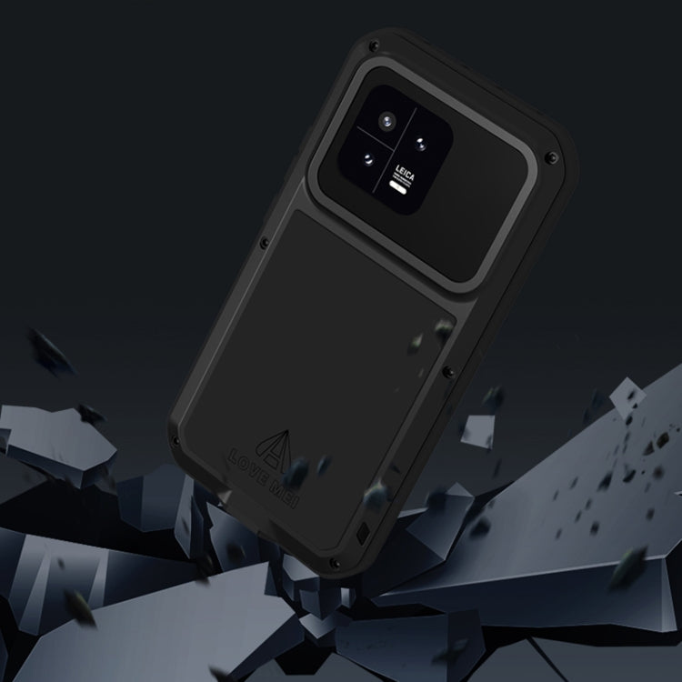 For Xiaomi 13 LOVE MEI Metal Shockproof Life Water-resistant Dustproof Phone Case(Yellow)