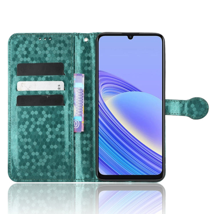 For TCL 40 SE Honeycomb Dot Texture Leather Phone Case(Green)