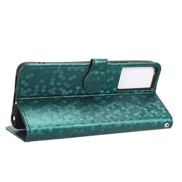 For TCL 40 SE Honeycomb Dot Texture Leather Phone Case(Green)
