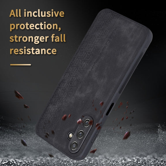 For Samsung Galaxy A24 4G AZNS 3D Embossed Skin Feel Phone Case(Brown)