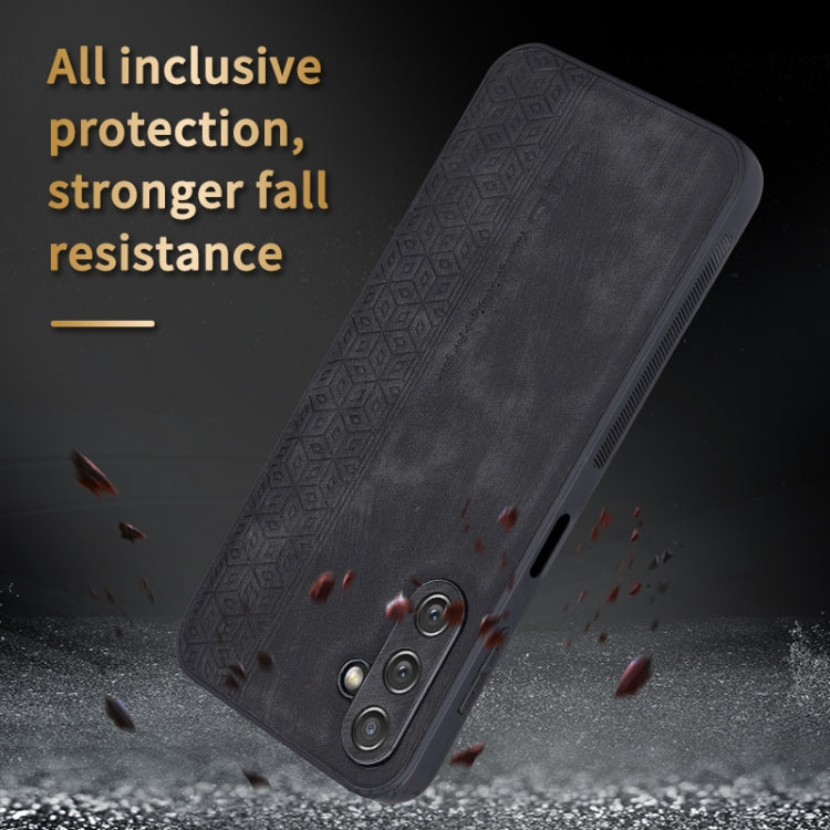 For Samsung Galaxy A24 4G AZNS 3D Embossed Skin Feel Phone Case(Brown)