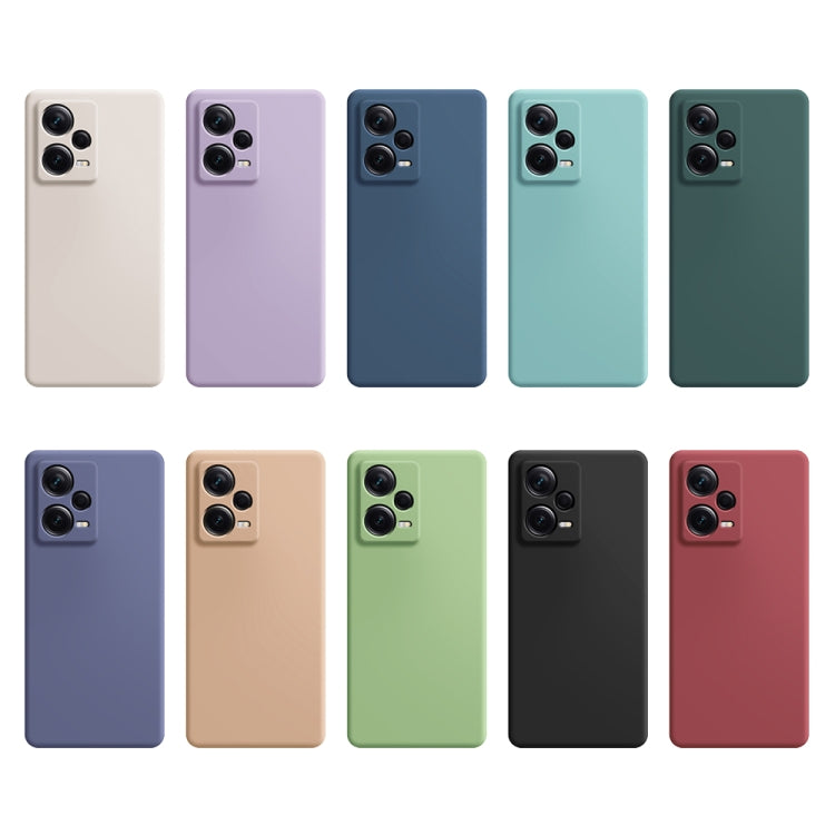 For Xiaomi Redmi Note 12 5G Global Imitation Liquid Silicone Phone Case(Apricot)